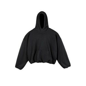 IDLT Basics Loose Perfect Hood iBlack Oversized Unisex Large Double Layer Pocket